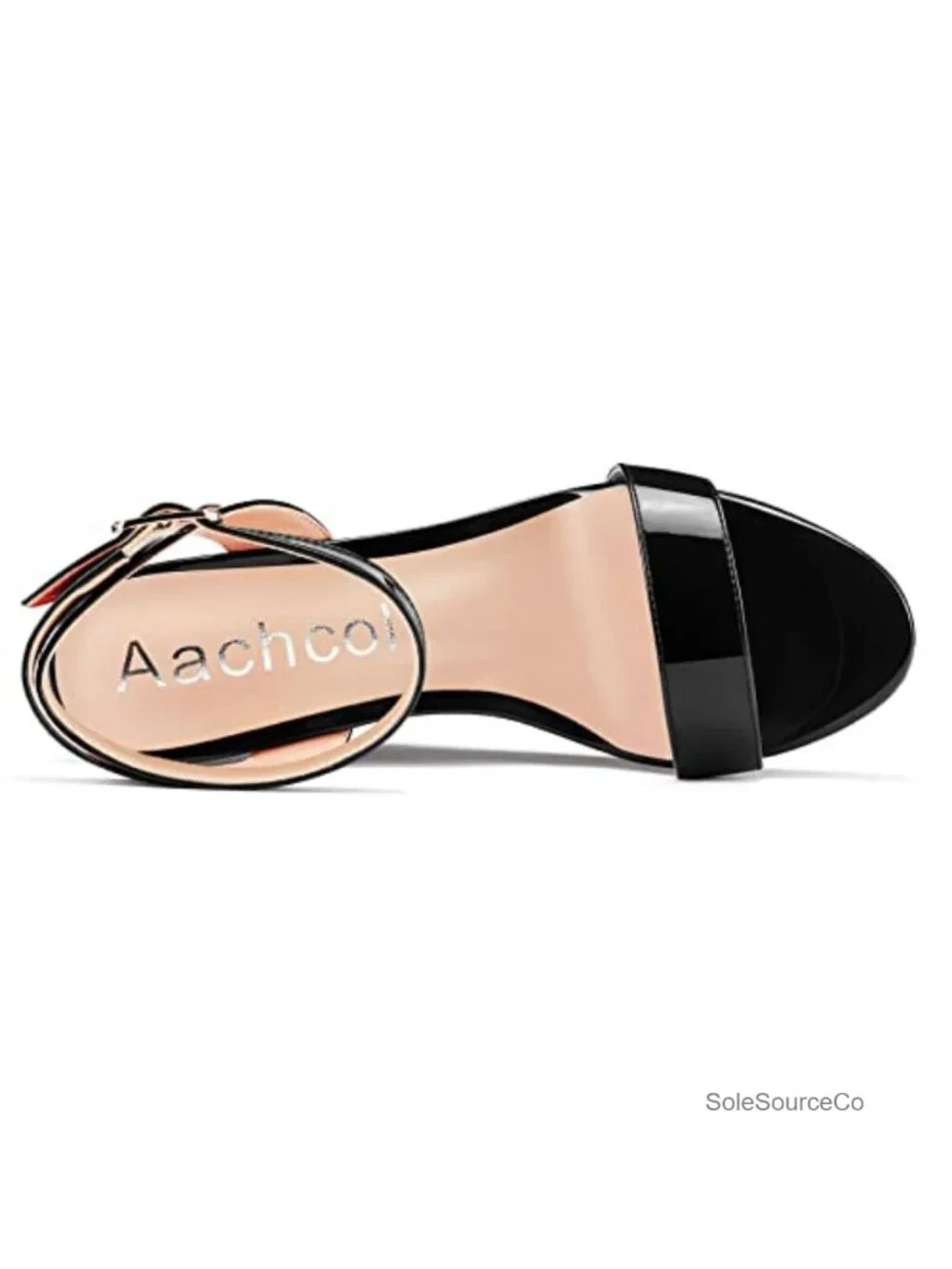 Women's Platform Wedge Sandals with Ankle Strap and Open Toe - 4 Inch Heel